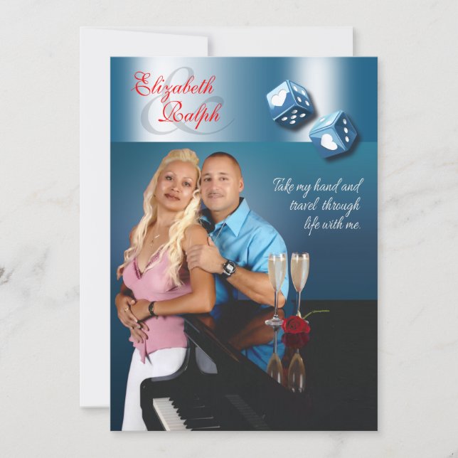 LR Destiny Las Vegas Wedding | CHAMPAGNE SHIMMER Invitation (Front)