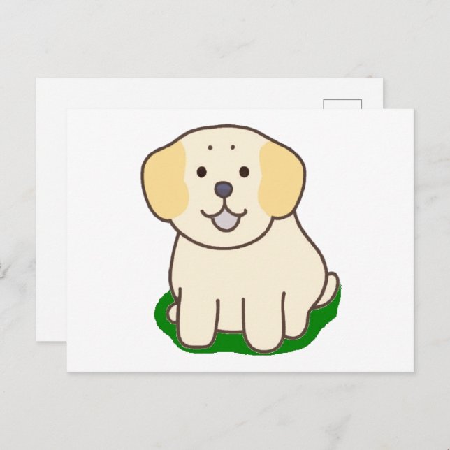 LR kawaii yellow lab Postcard (Front/Back)