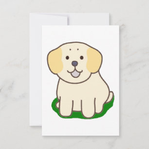 LR kawaii yellow lab Thank You Card