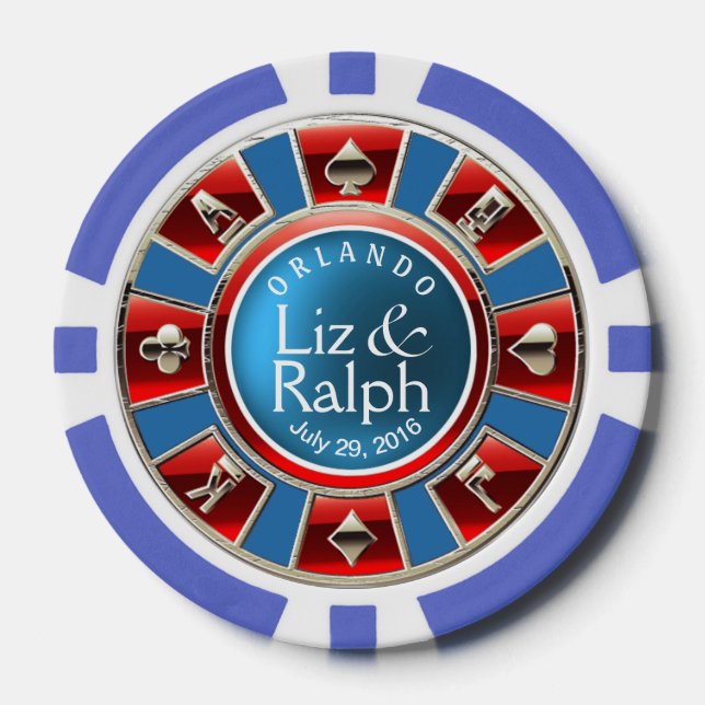 LR Las Vegas Casino | monaco blue Poker Chips (Front)