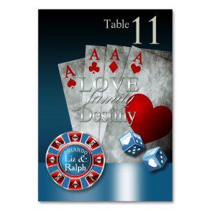 LR Las Vegas Deluxe TC-11   monaco blue & red Table Number