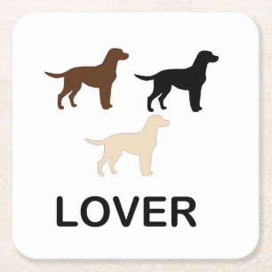 LR lover all colours silhouette Square Paper Coaster