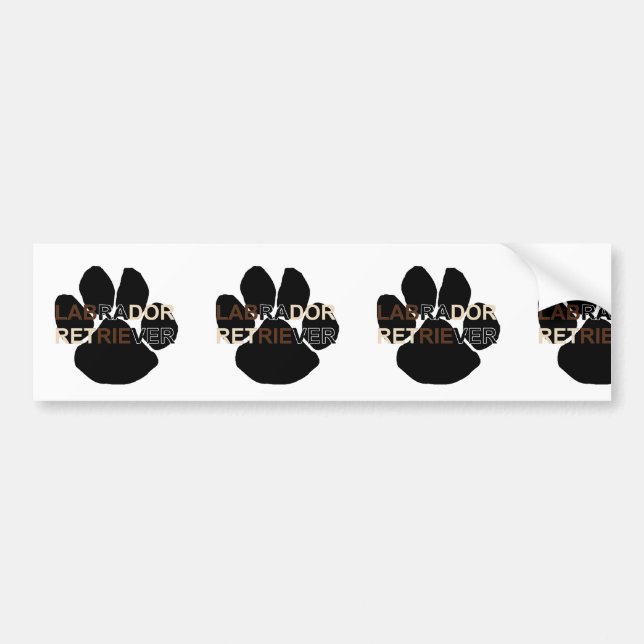 LR name paw Bumper Sticker (Front)