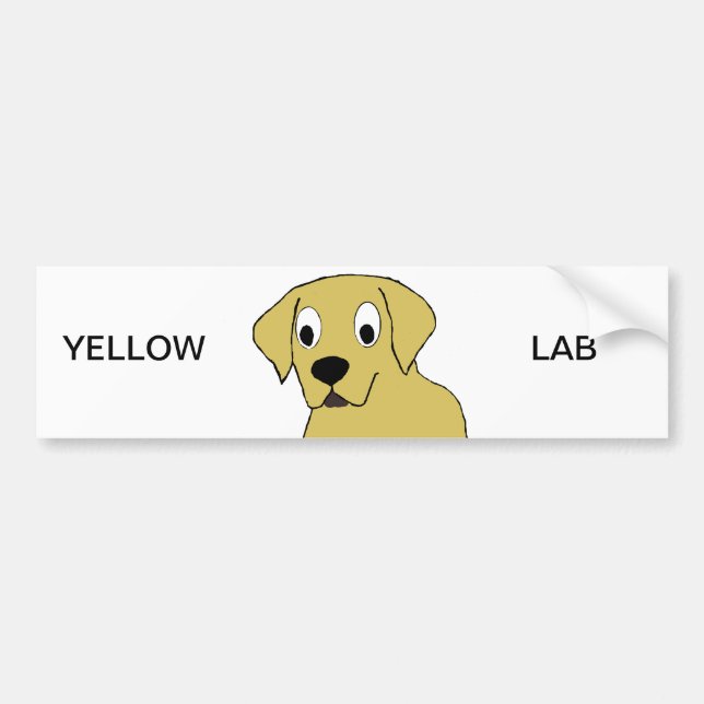LR yellow cartoon head Bumper Sticker (Front)