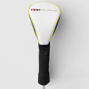 LR yellow love Golf Head Cover