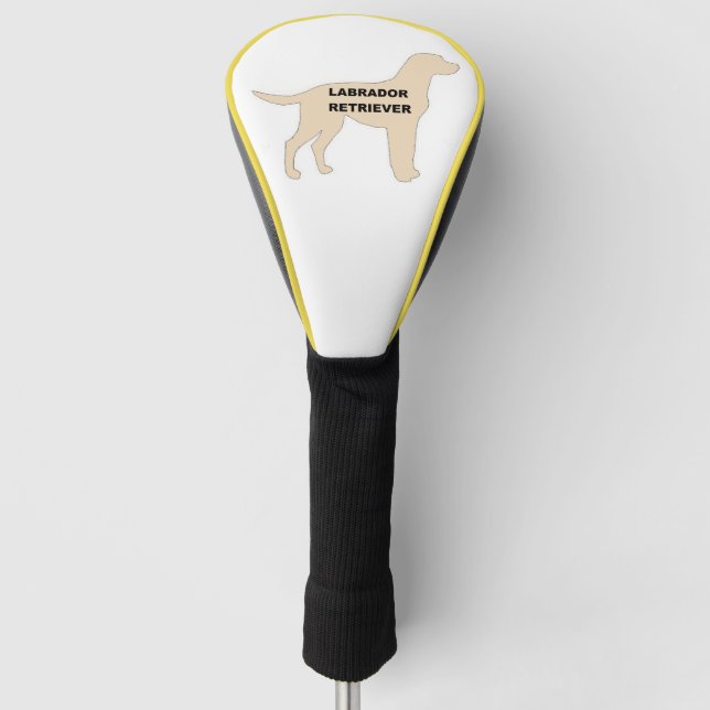 LR yellow name silhouette Golf Head Cover (Front)