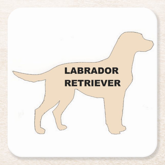 lr yellow name silhouette square paper coaster (Front)