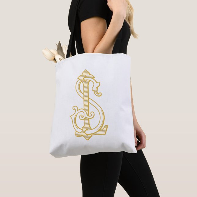 LS monogram or SL monogram Tote Bag (Close Up)