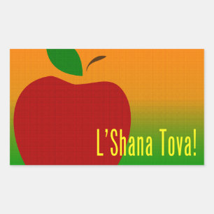 L'Shana Tova Apple Rectangular Sticker