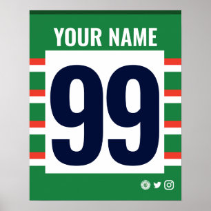 Lstr Tigers Personalised Rugby Shirt Poster