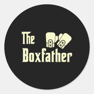 Lt894-funny Fathers Day The Box-father Boxing Boxe Classic Round Sticker