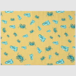 Lt Blue and Gold Nautical Series Design 12 Tissue Paper