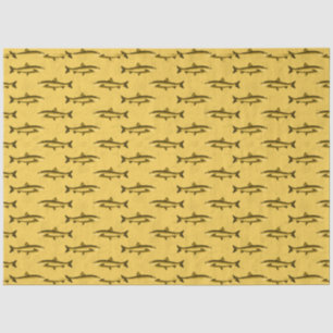 Lt Blue and Gold Nautical Series Design 16 Tissue Paper