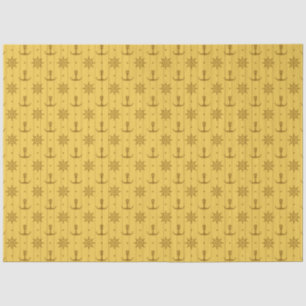 Lt Blue and Gold Nautical Series Design 9 Tissue Paper