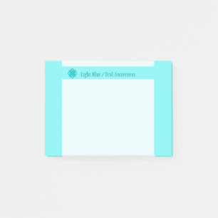 Lt Blue/Teal Clover Ribbon by K Yoncich Post-it Notes