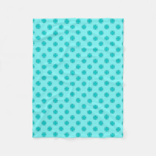Lt Blue/Teal Clover Ribbon by Kenneth Yoncich Fleece Blanket