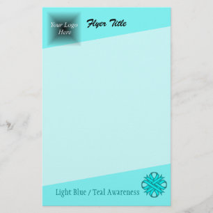 Lt Blue / Teal Clover Ribbon by Kenneth Yoncich Flyer