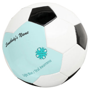 Lt Blue/Teal Clover Ribbon Tmpl by Kenneth Yoncich Football