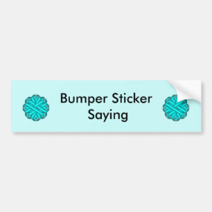 Lt Blue/Teal Flower Ribbon by Kenneth Yoncich Bumper Sticker