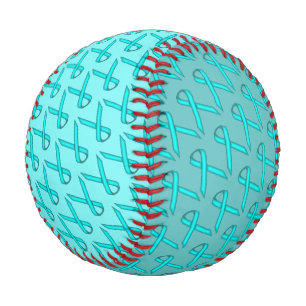 Lt Blue/Teal Standard Ribbon by Kenneth Yoncich Baseball