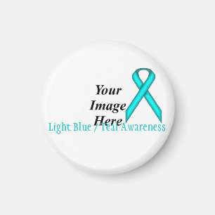 Lt Blue / Teal Standard Ribbon by Kenneth Yoncich Magnet
