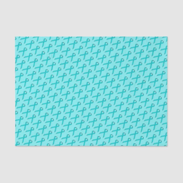 Lt Blue/Teal Standard Ribbon by Kenneth Yoncich Tissue Paper (Front)