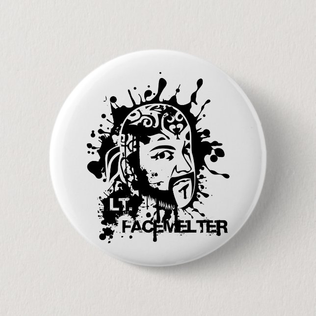 Lt. Facemelter 6 Cm Round Badge (Front)