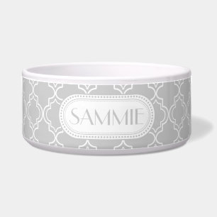 Lt Grey   White Moroccan Trellis Monogram
