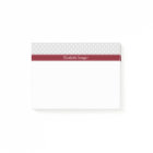 Lt Grey White Polka Dots Burgundy Name Monogram