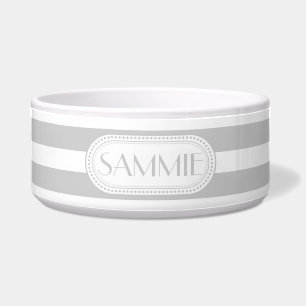 Lt Grey   White Stripes Pattern Monogram