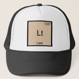 Lt - Leet Funny Chemistry Element Symbol T-Shirt Trucker Hat