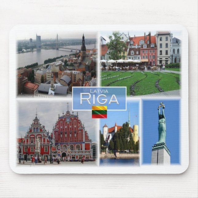 LT Lithuania - Riga Latvia Lietuva - Mouse Mat (Front)