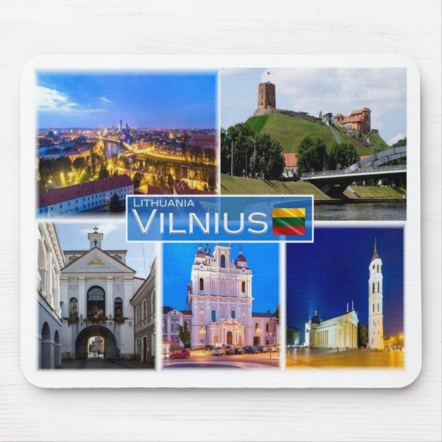 LT Lithuania - Vilnius - Mouse Mat (Front)