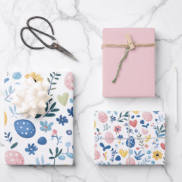 Lt Pink Easter Wrapping Paper Sheet Set – 19"x29"