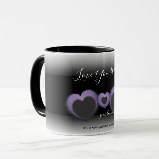 Lt PURPLE ❤“Love You Mum” Monogram Heart Customise Mug