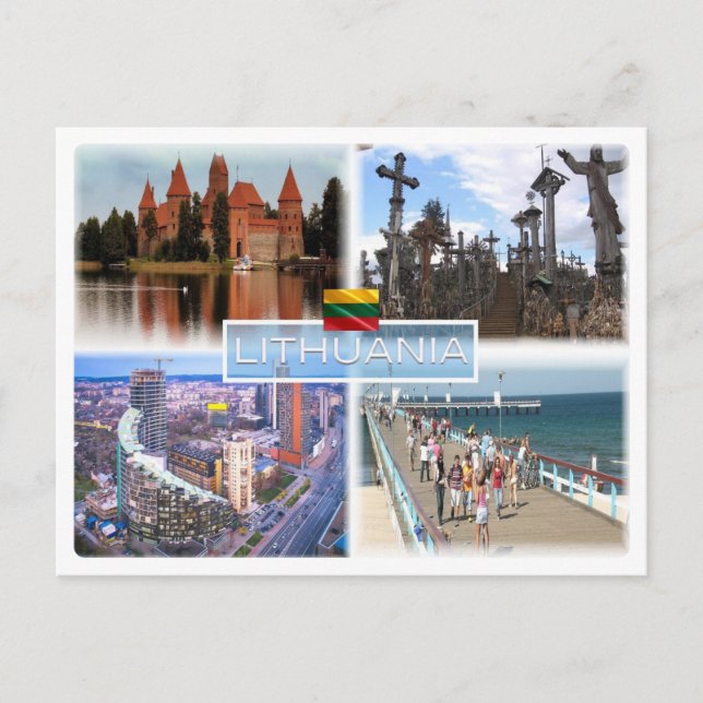 LT Trakai - Siuliai Hill of Crosses - City Centre Postcard (Front)
