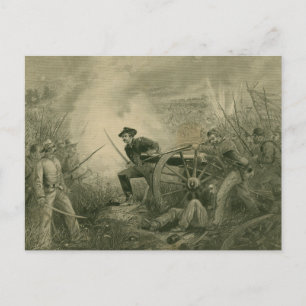 Lt. Van Pelt Defends His Battery at Chickamauga Postcard