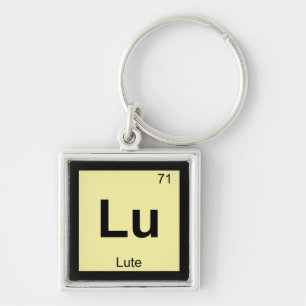 Lu - Lute Music Chemistry Periodic Table Symbol Key Ring