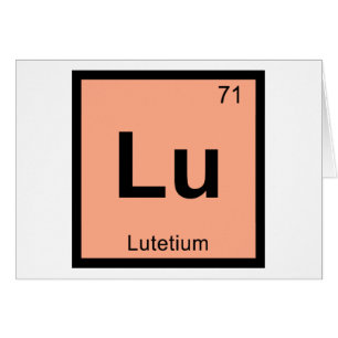 Lu - Lutetium Chemistry Periodic Table Symbol