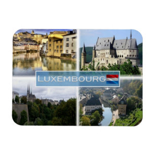 LU Luxembourg - Alzette - Vianden Castle - Magnet