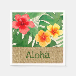 Luana Watercolor Tropical Vivid Floral Napkin