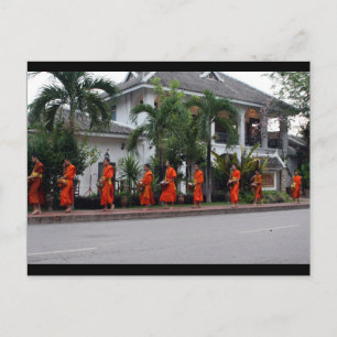 luang alms postcard