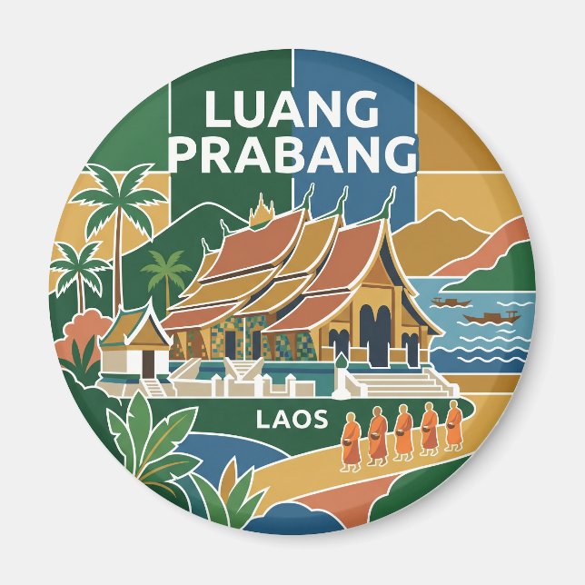 Luang Prabang Laos Magnet (Front)