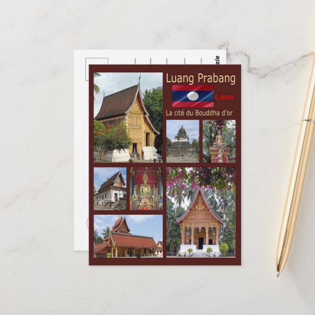 Luang Prabang - Laos - Mosaic - Postcard (Front/Back In Situ)