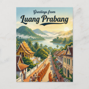 Luang Prabang Laos Postcard