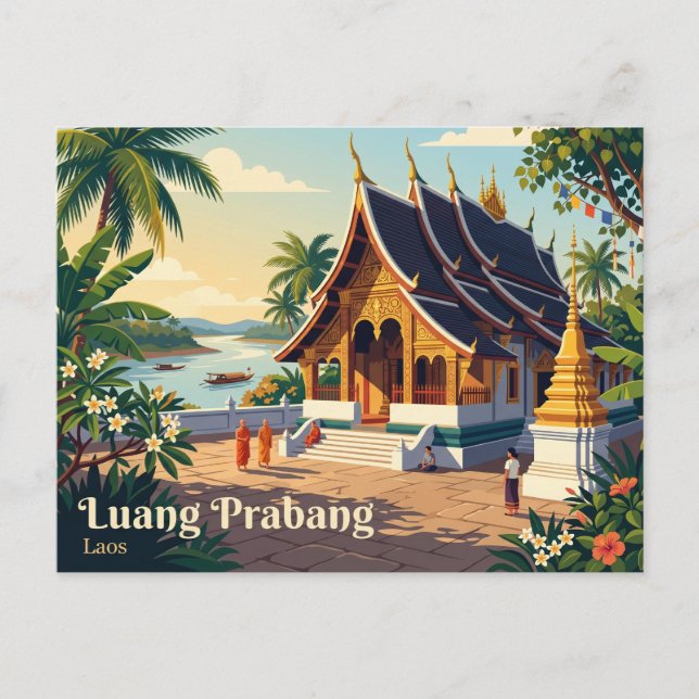 Luang Prabang Laos Postcard (Front)