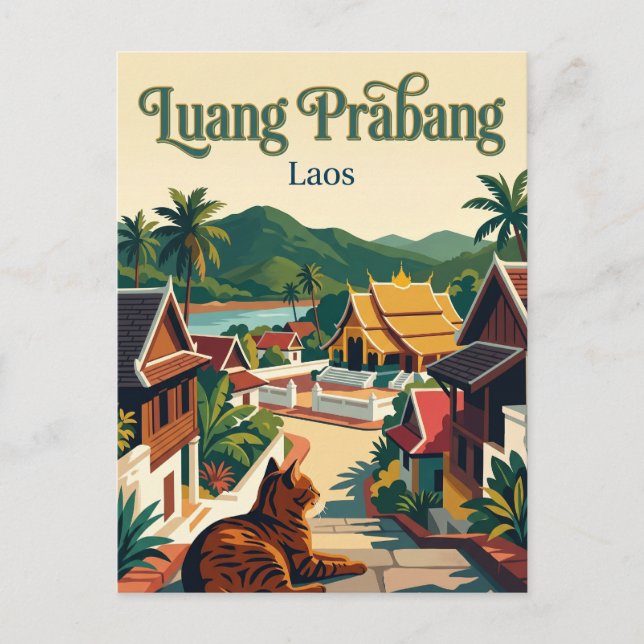 Luang Prabang Laos Postcard (Front)