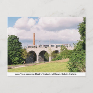 Luas Tram, Dartry Viaduct, Milltown Dublin Postcard