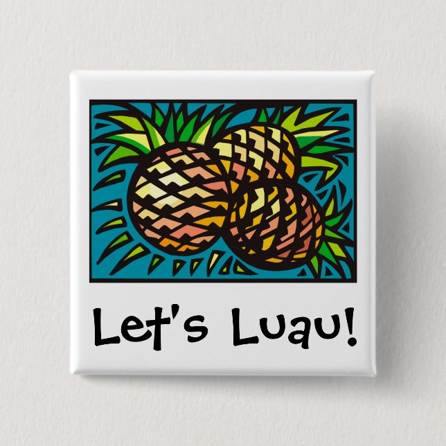 Luau 1 15 cm square badge (Front)