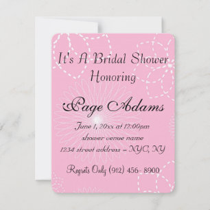Luau Aloha Hawaiian Blossoms Bridal Shower Invitation